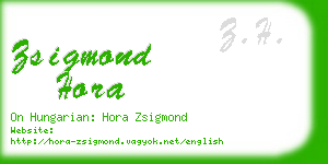 zsigmond hora business card
